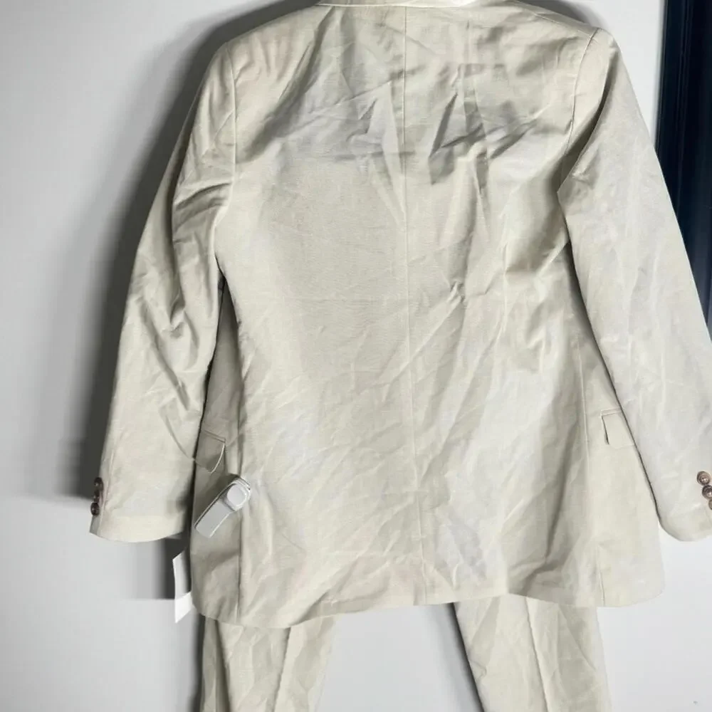 Nautica Big Boys 2-piece Micro-Texture Suit Khaki Sports Suit and Pants 20R